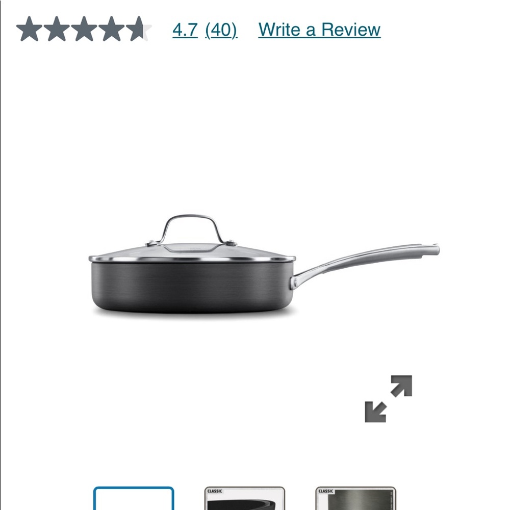 Calphalon 3 Qt Deep pan with lid. NEW - Picture 2 of 2